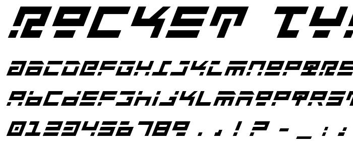 Rocket Type Bold Italic font